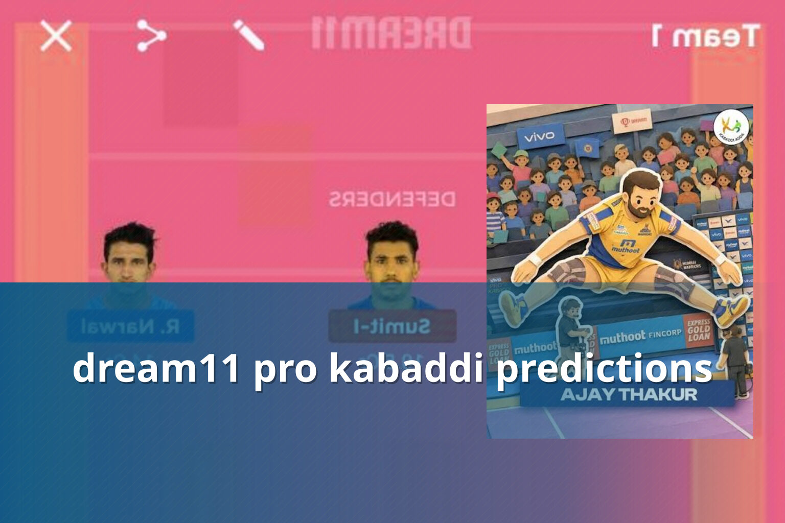 dream11 pro kabaddi predictions - sportsbook