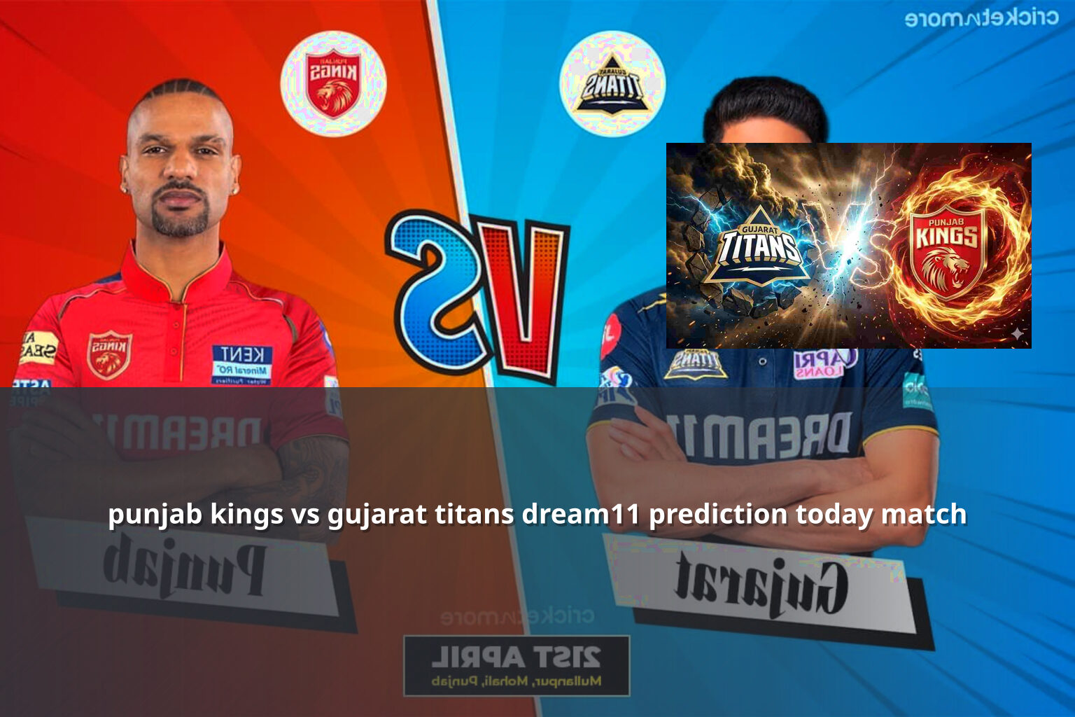punjab kings vs gujarat titans dream11 prediction today match - sportsbook