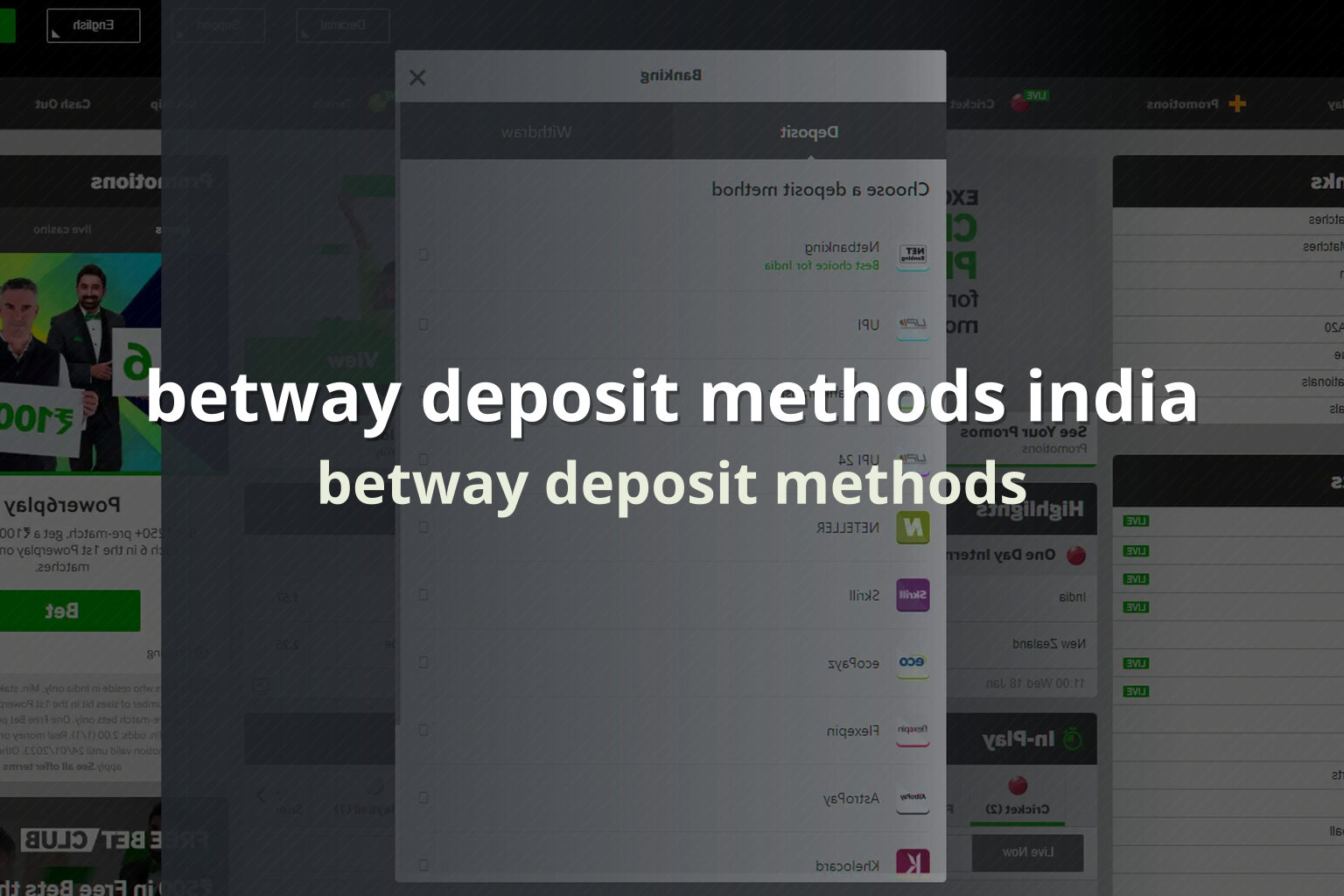 betway deposit methods india betway deposit methods