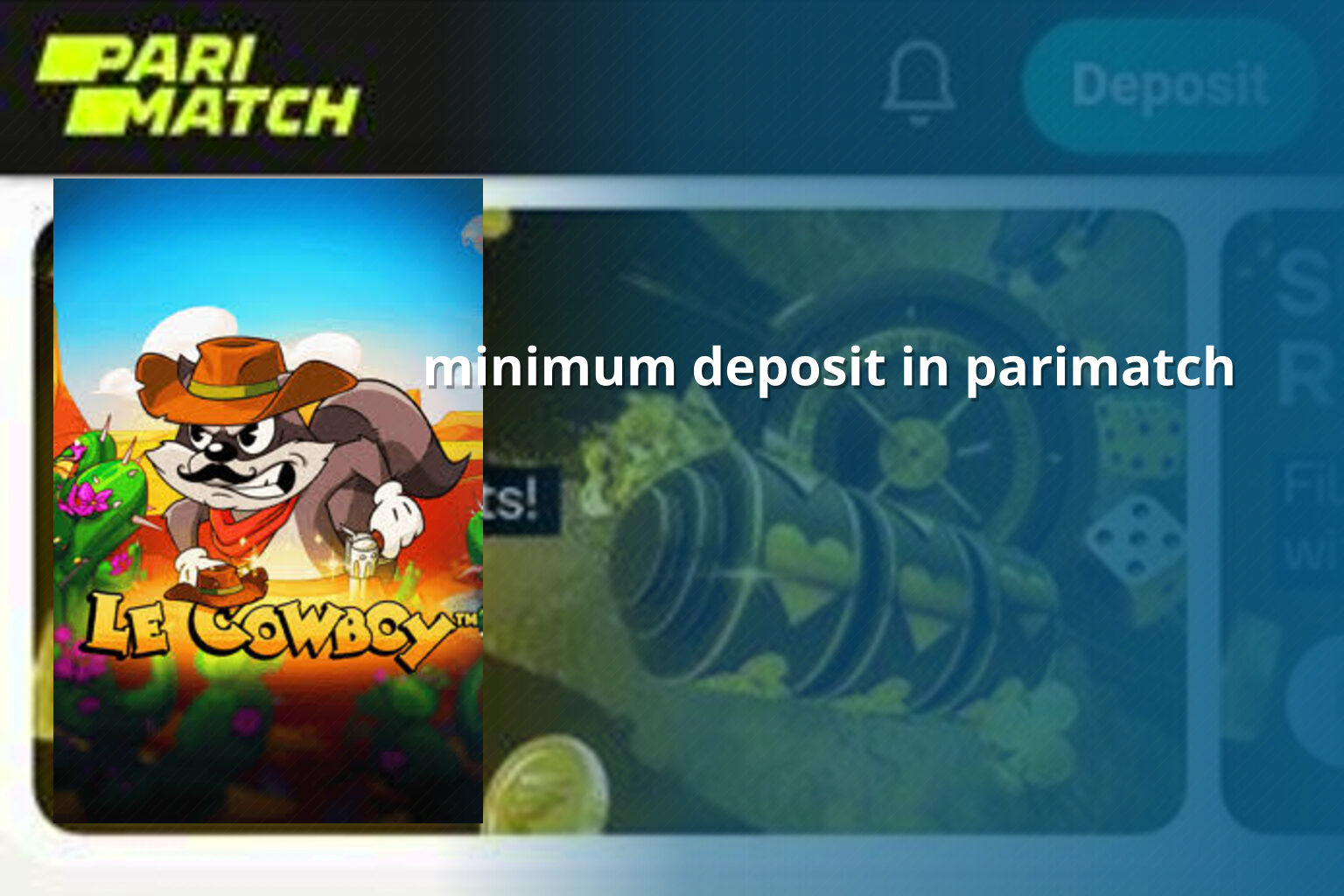minimum deposit in parimatch - gaming_brand