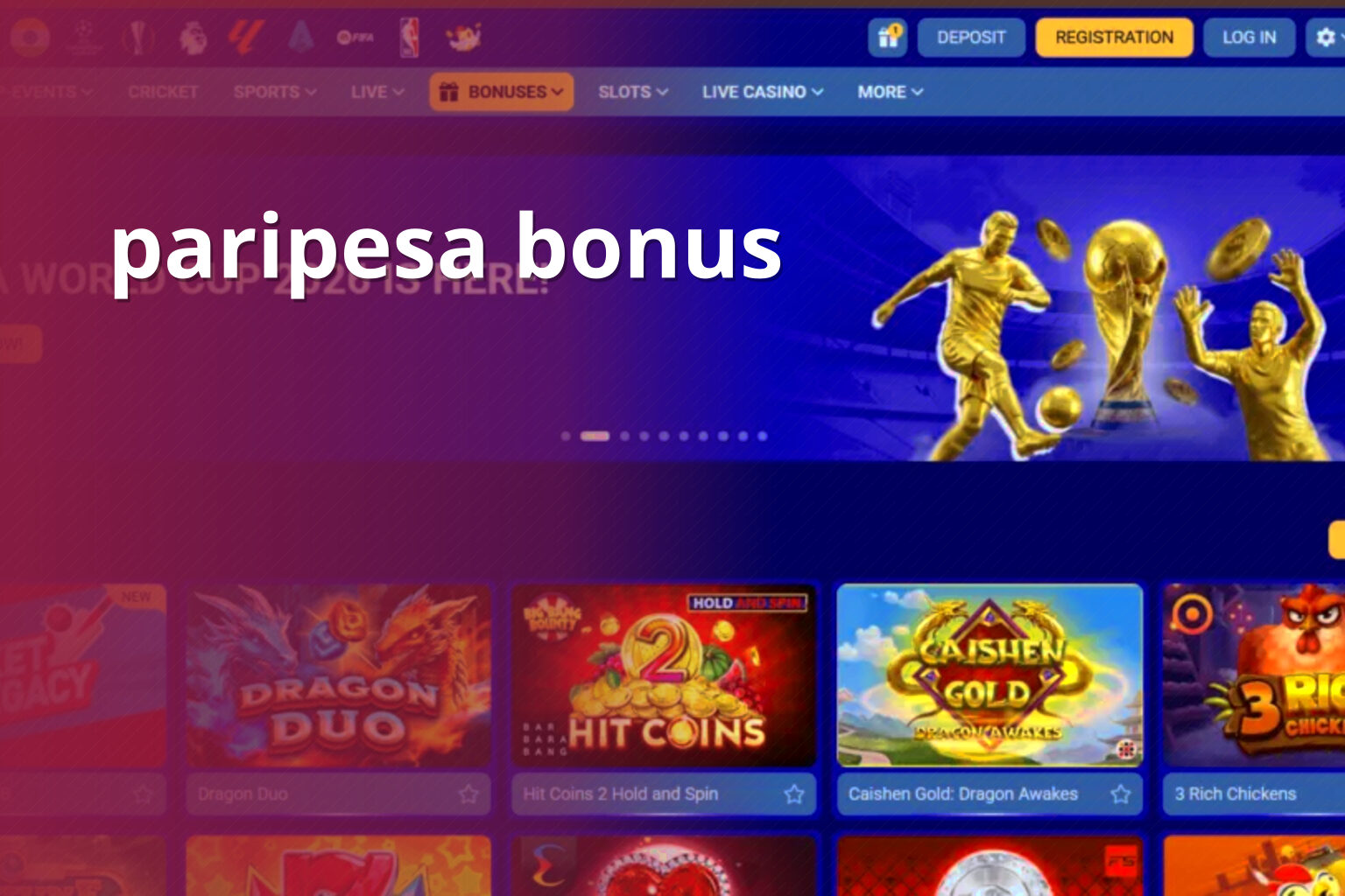 paripesa bonus - gaming_brand