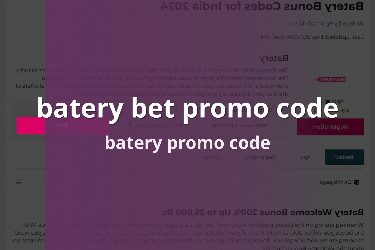 batery bet promo code - gaming_brand