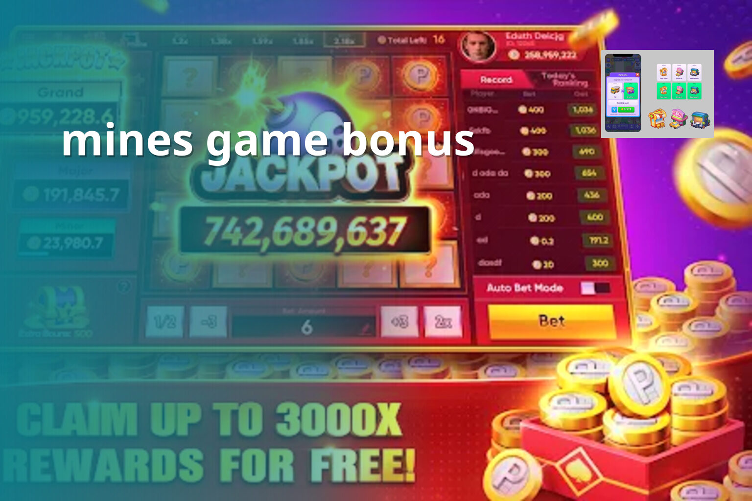 mines game bonus - slots