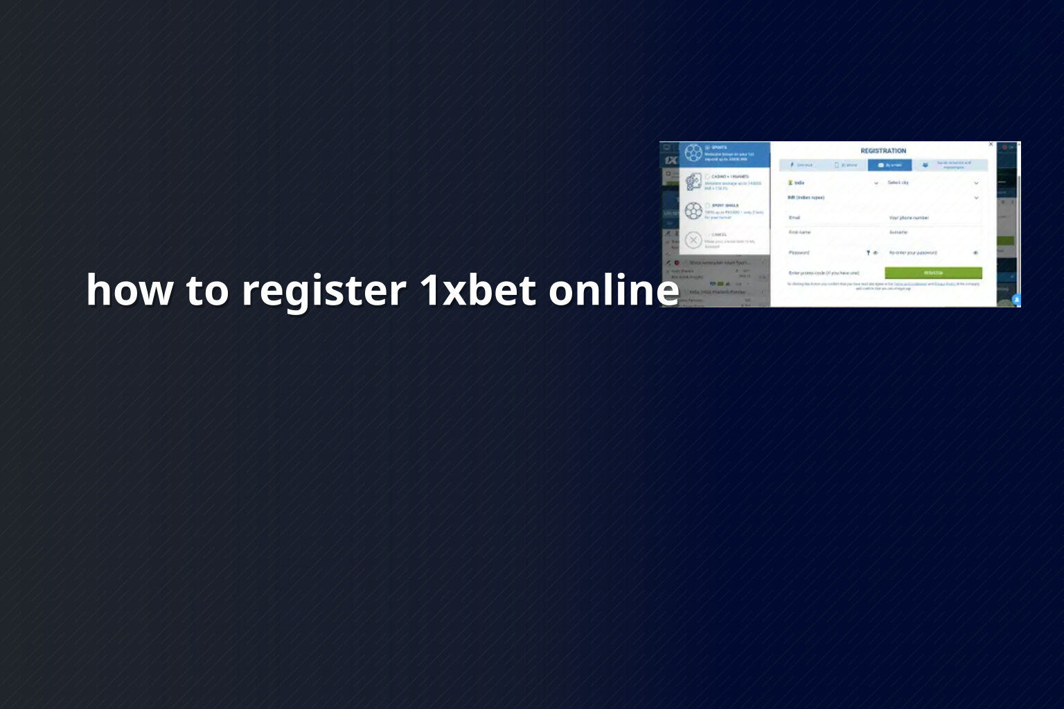 how to register 1xbet online - gaming_brand