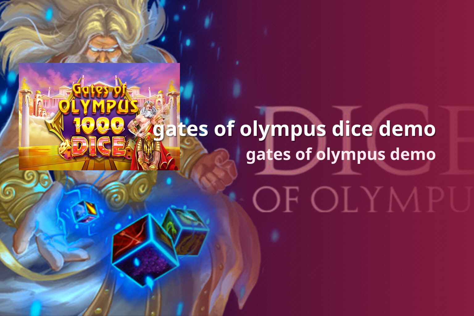 gates of olympus dice demo - slots