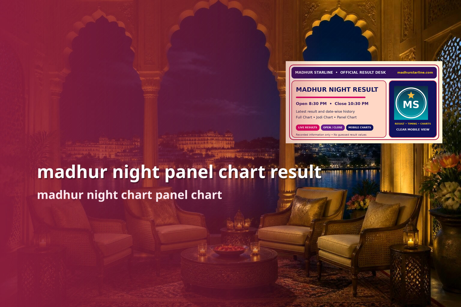 madhur night panel chart result - slots