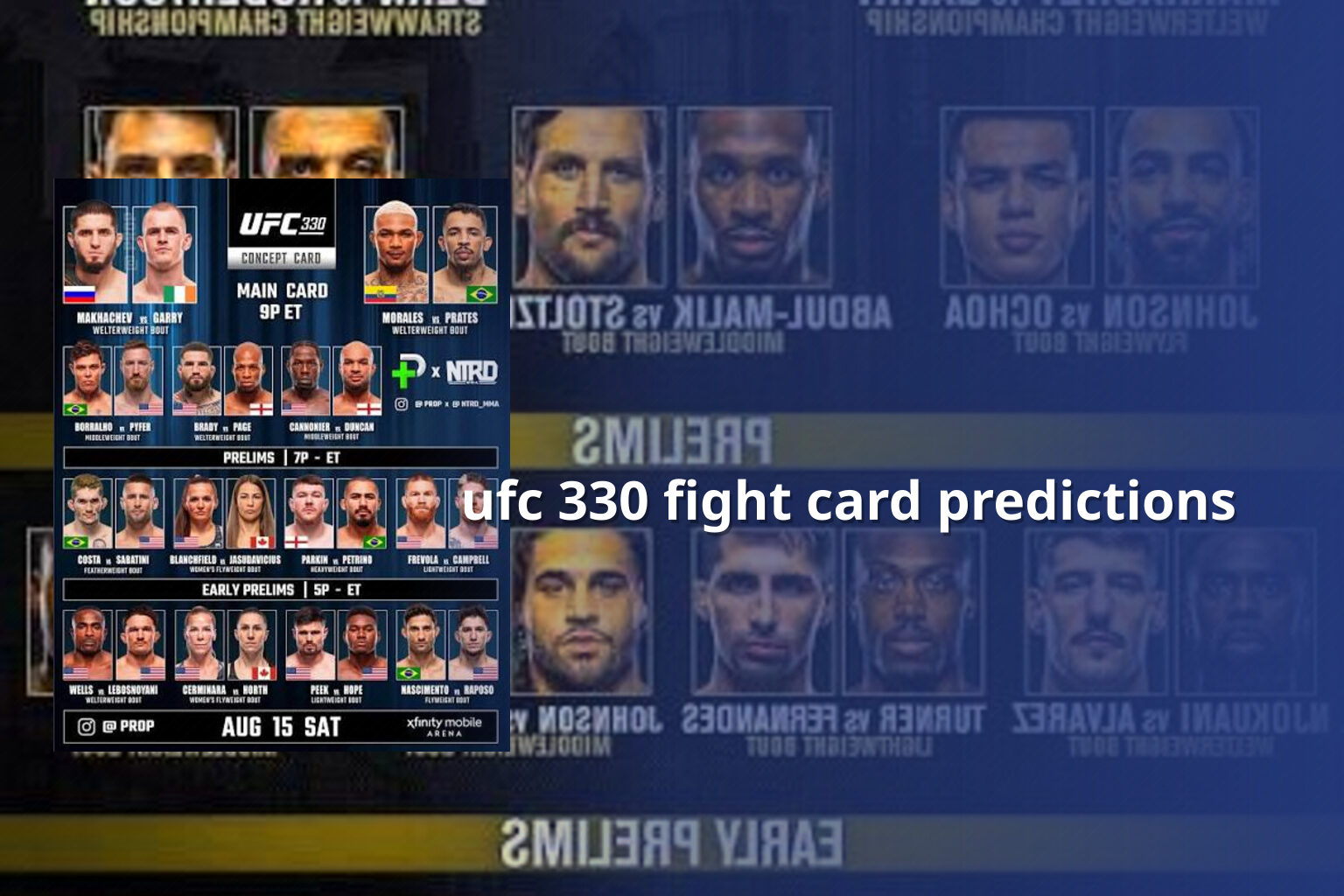 ufc 330 fight card predictions - sportsbook