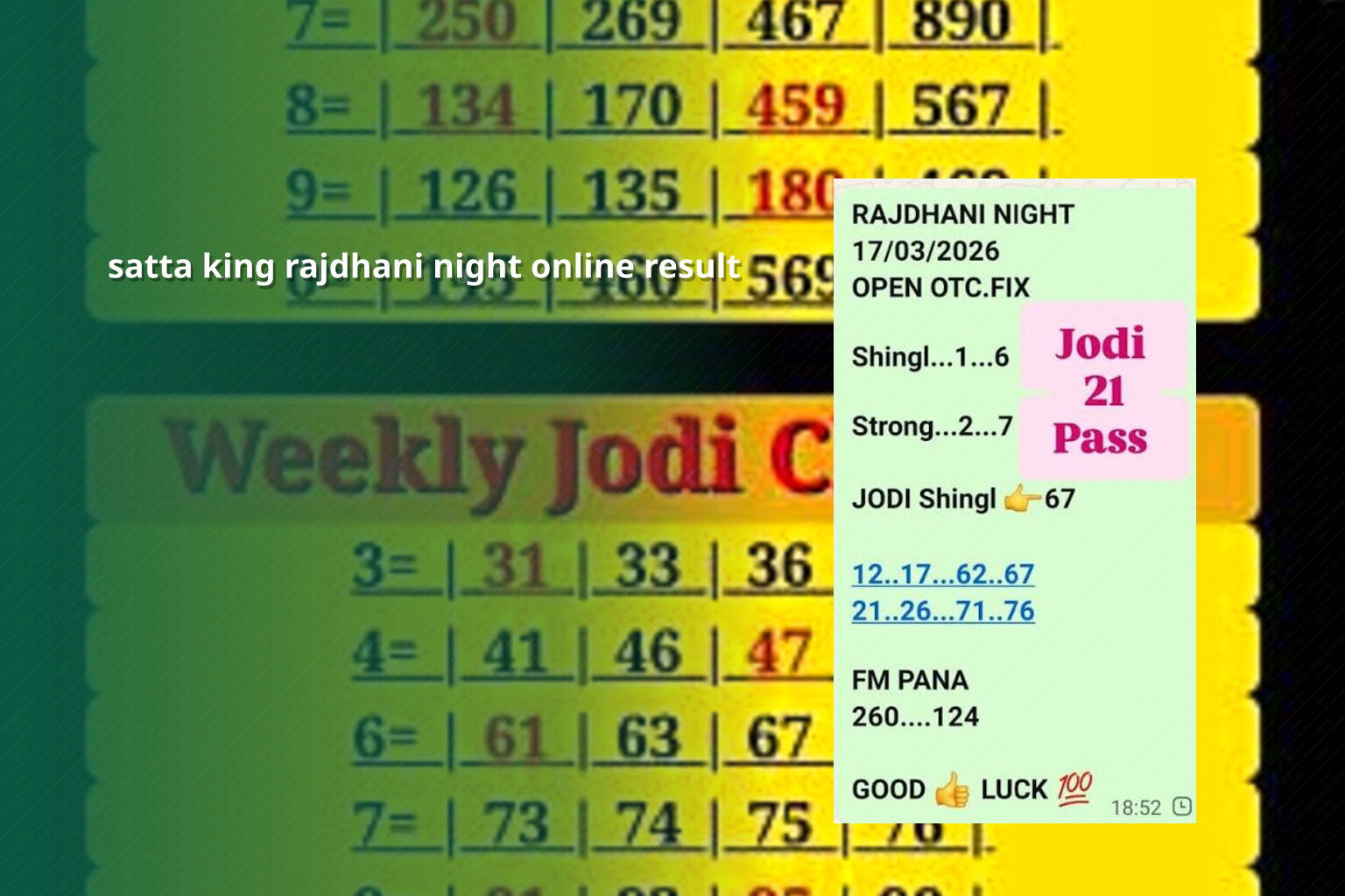 satta king rajdhani night online result - matka_satta
