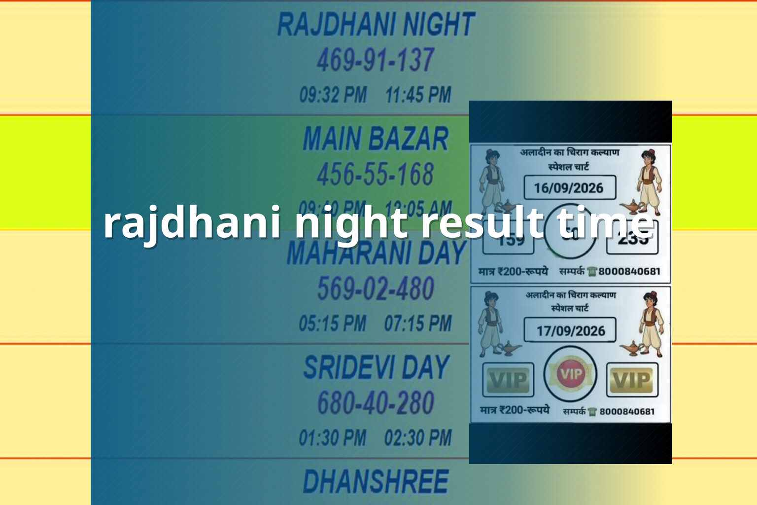 rajdhani night result time - matka_satta