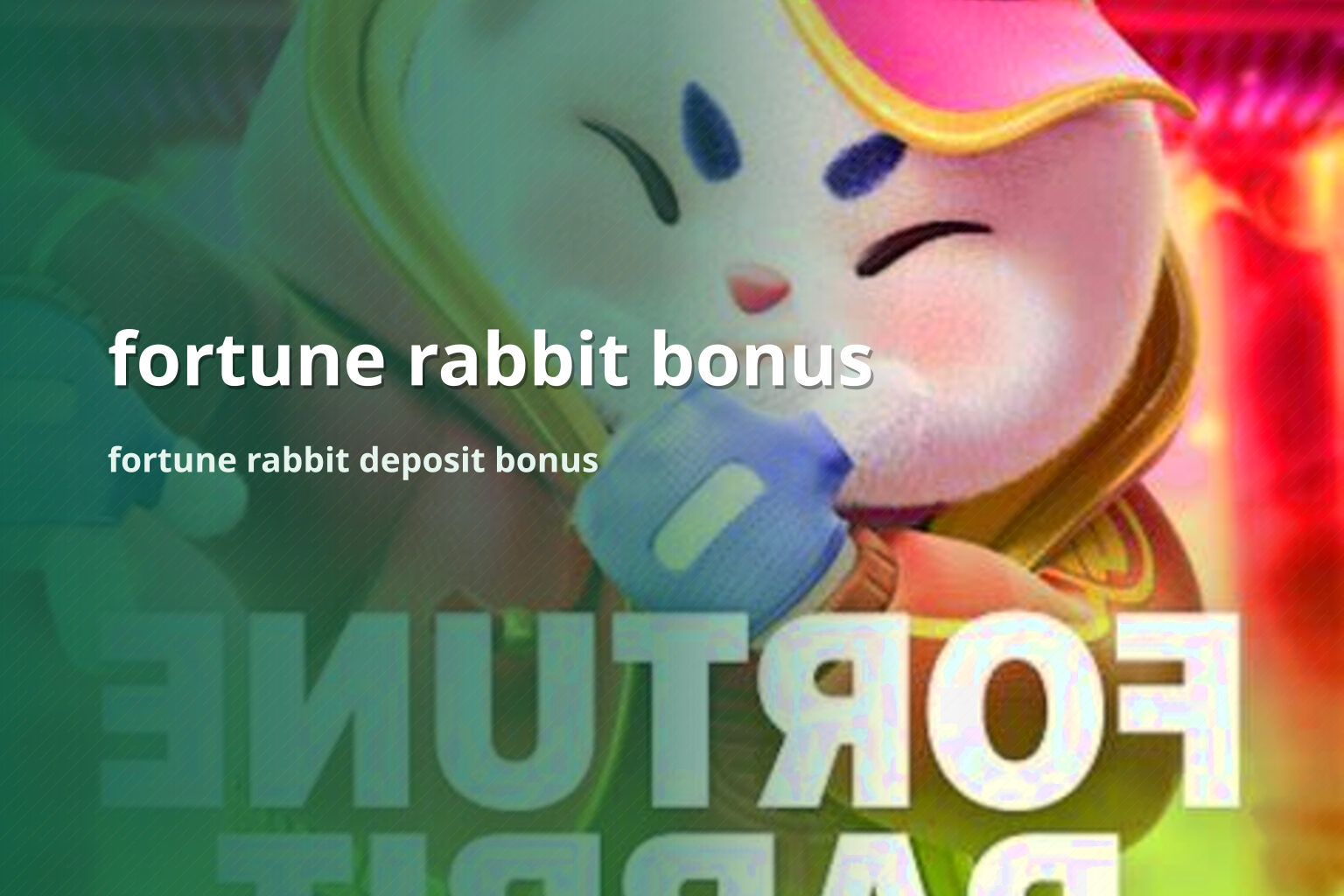 fortune rabbit bonus fortune rabbit deposit bonus