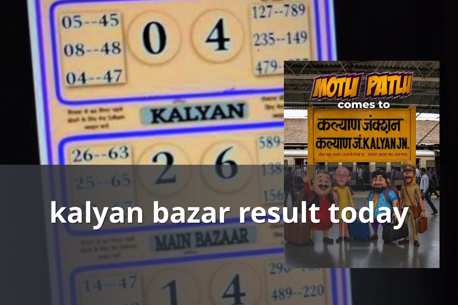 kalyan bazar result today - matka_satta