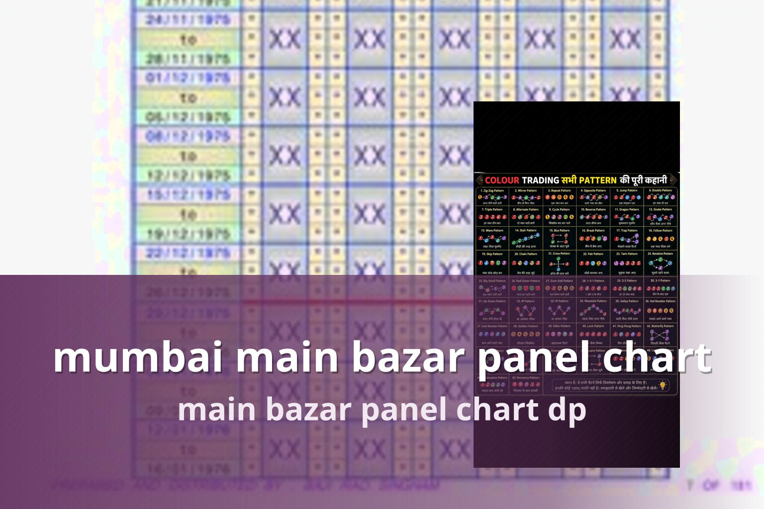 mumbai main bazar panel chart - matka_satta