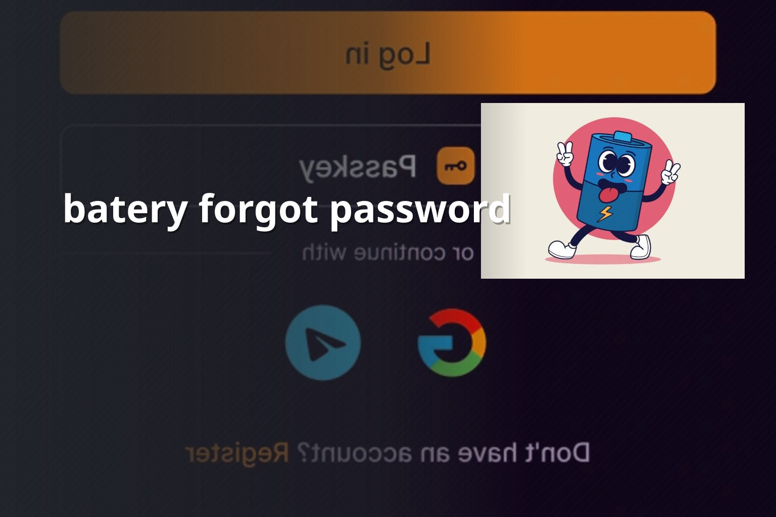 batery forgot password - gaming_brand