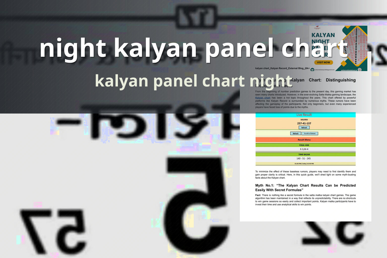 night kalyan panel chart - matka_satta