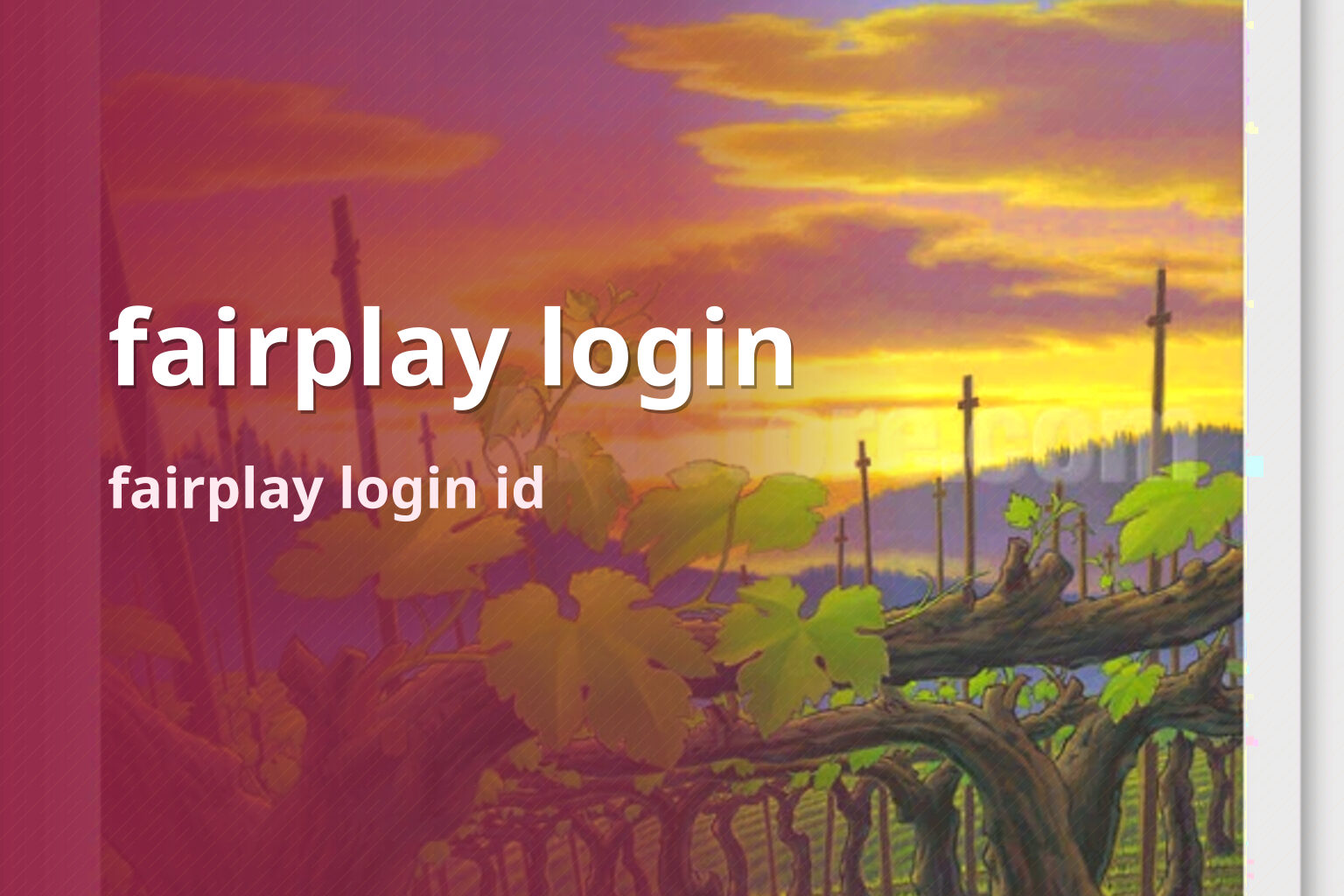 fairplay login fairplay login id