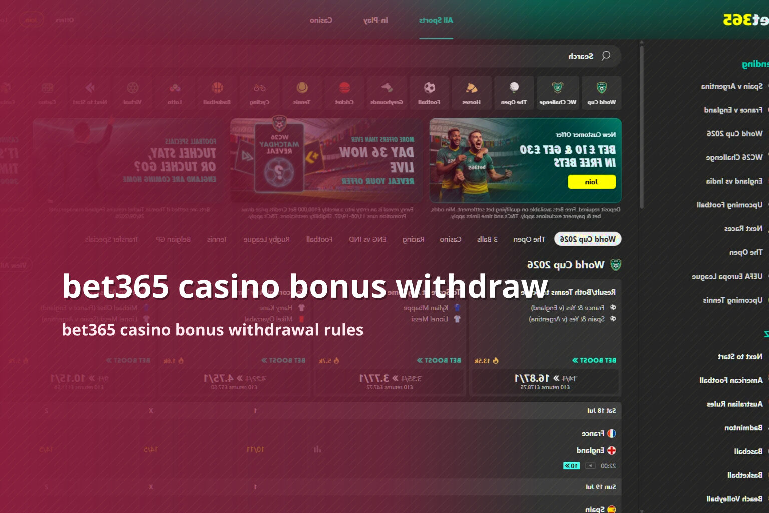 bet365 casino bonus withdraw bet365 casino bonus withdrawal rules