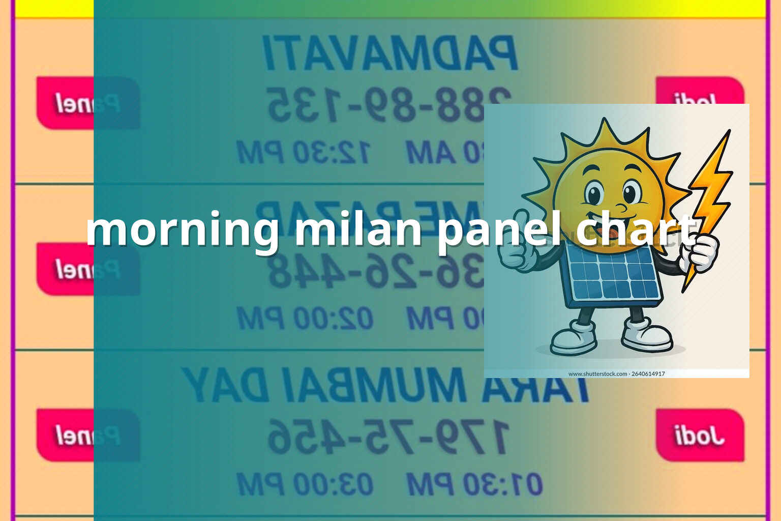 morning milan panel chart - matka_satta