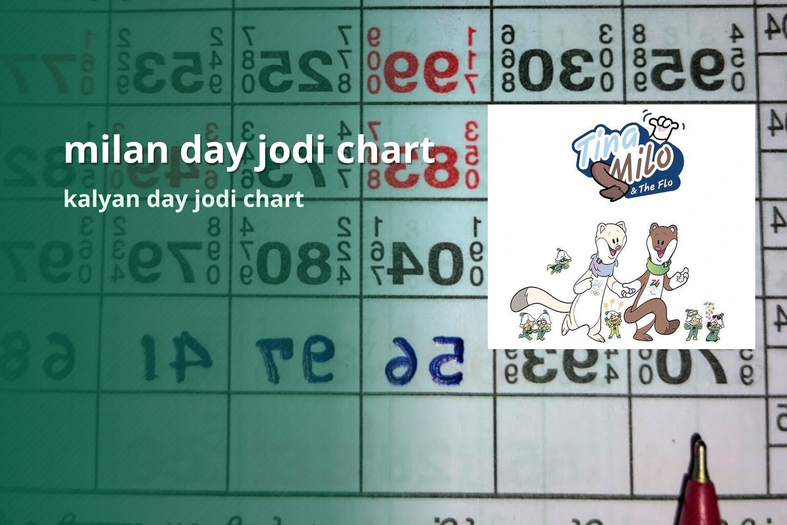 milan day jodi chart kalyan day jodi chart