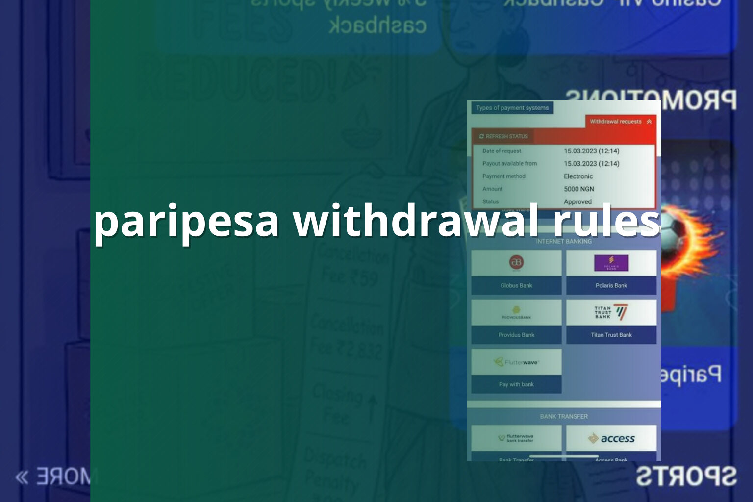 paripesa withdrawal rules - gaming_brand