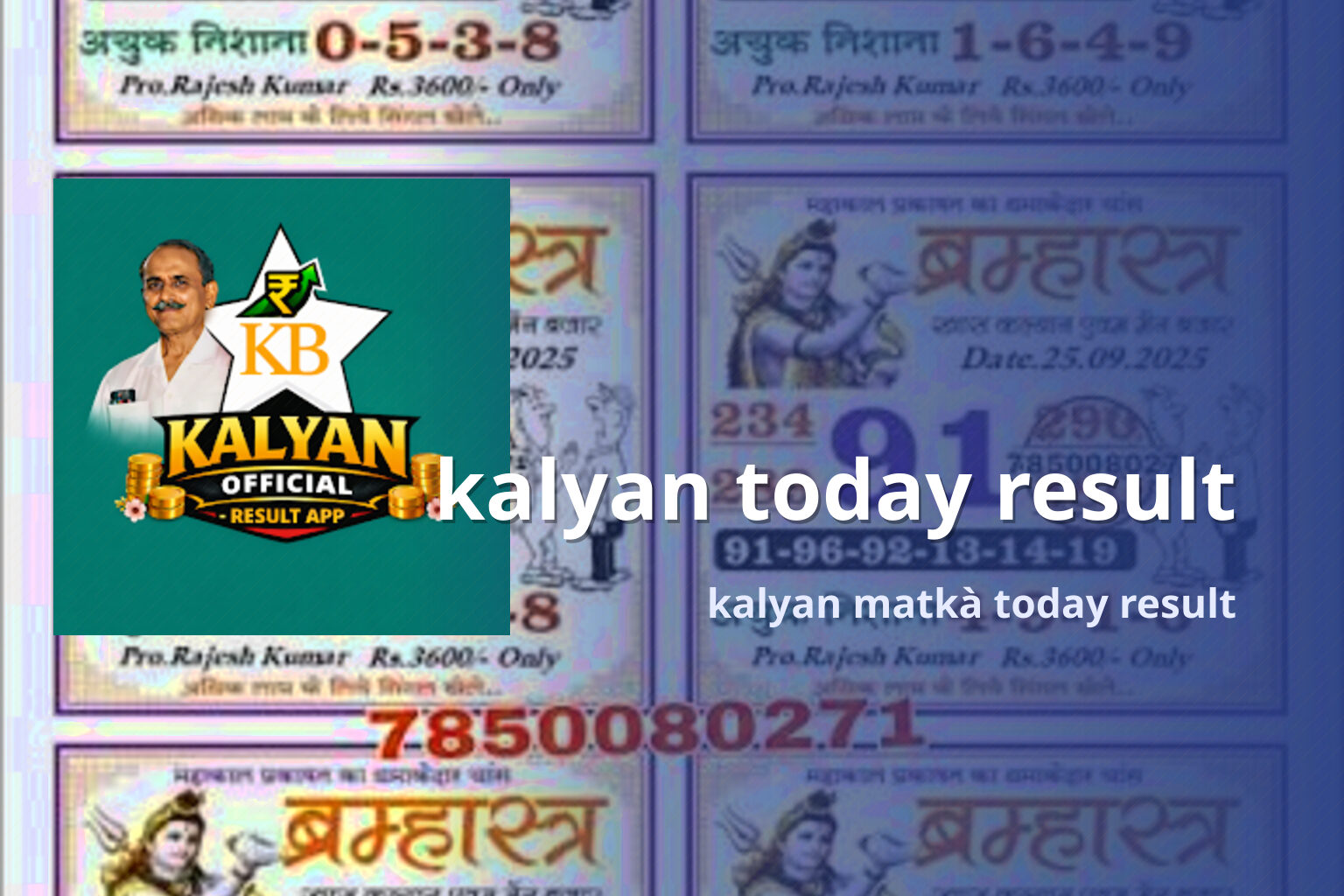 kalyan today result kalyan matkà today result