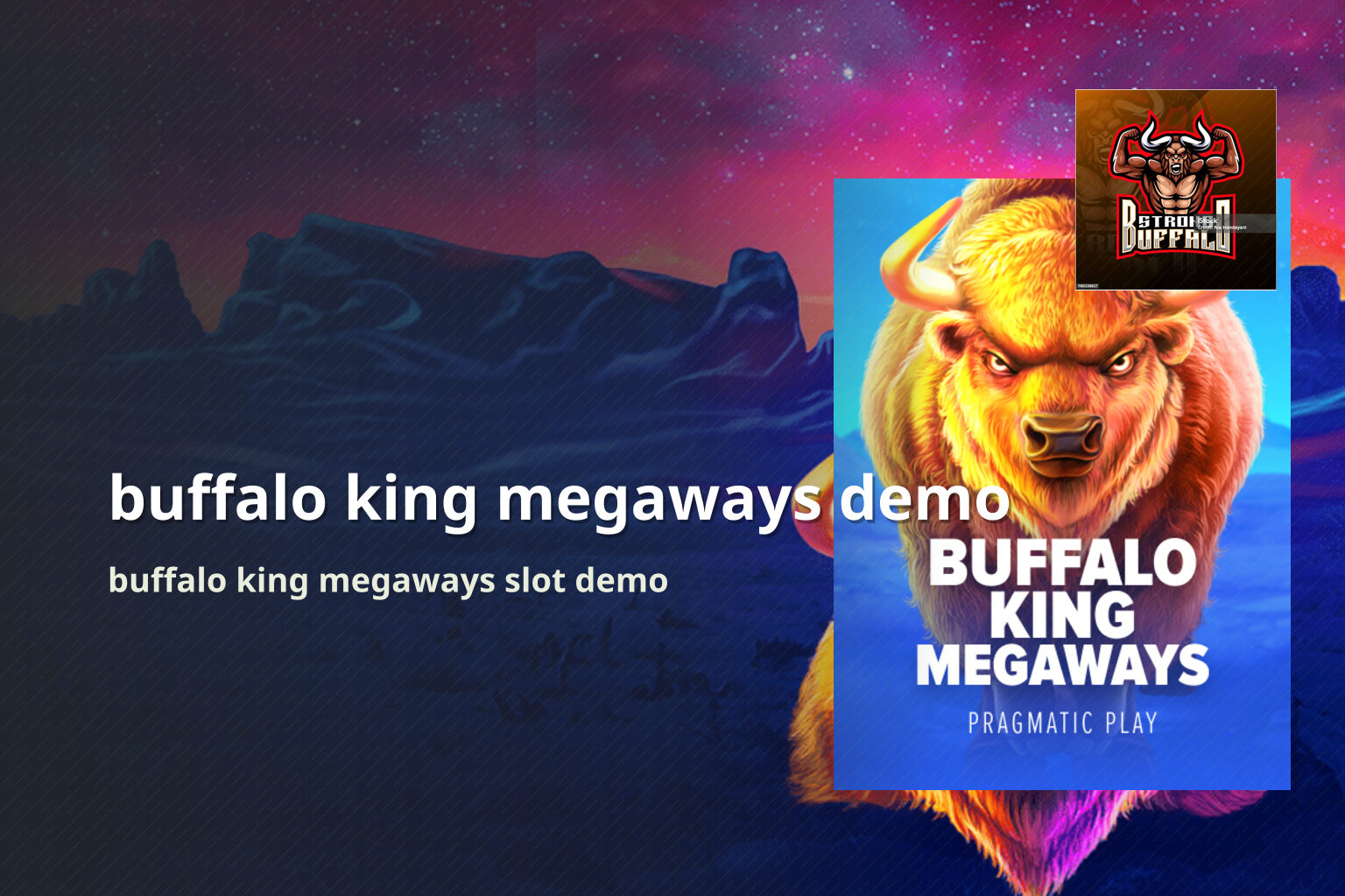buffalo king megaways demo buffalo king megaways slot demo