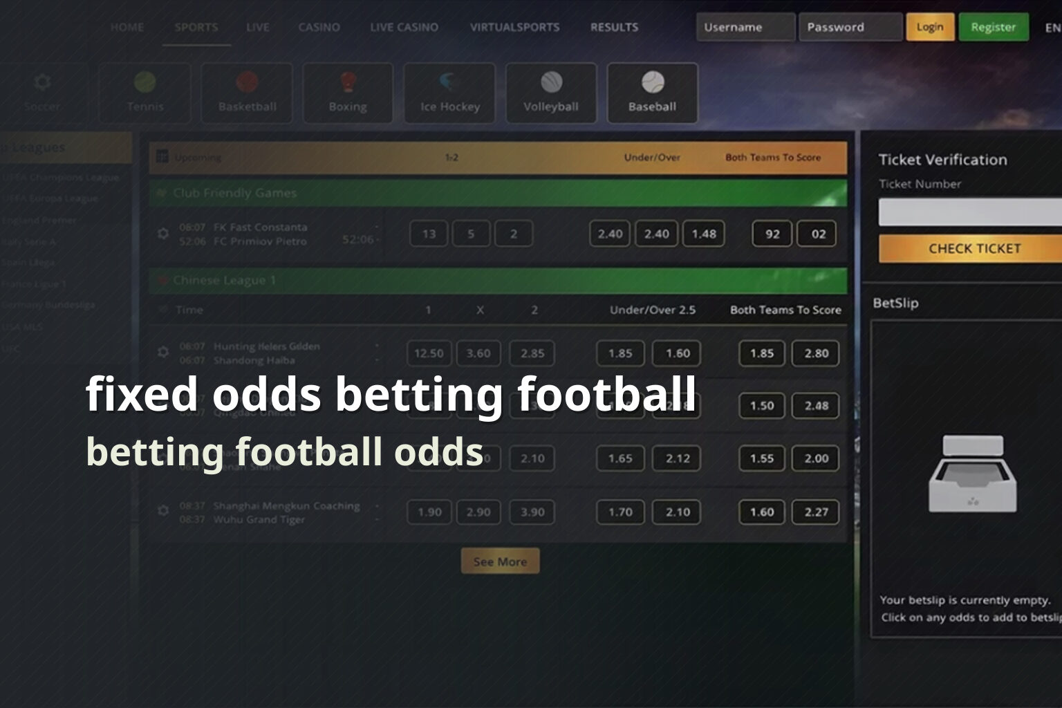 fixed odds betting football betting football odds