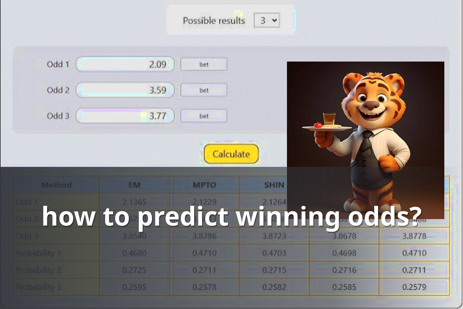 how to predict winning odds? - sportsbook