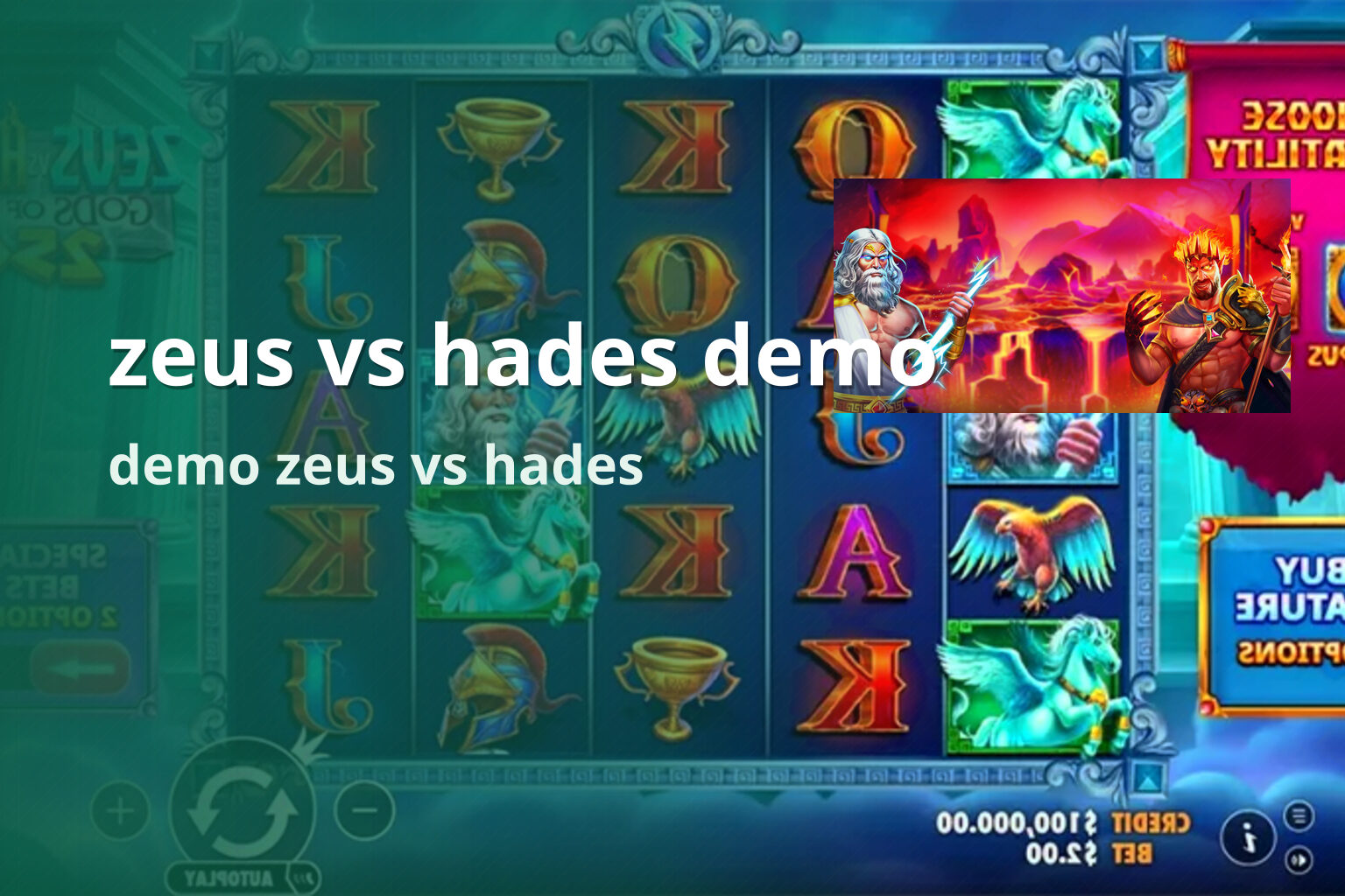 zeus vs hades demo - slots