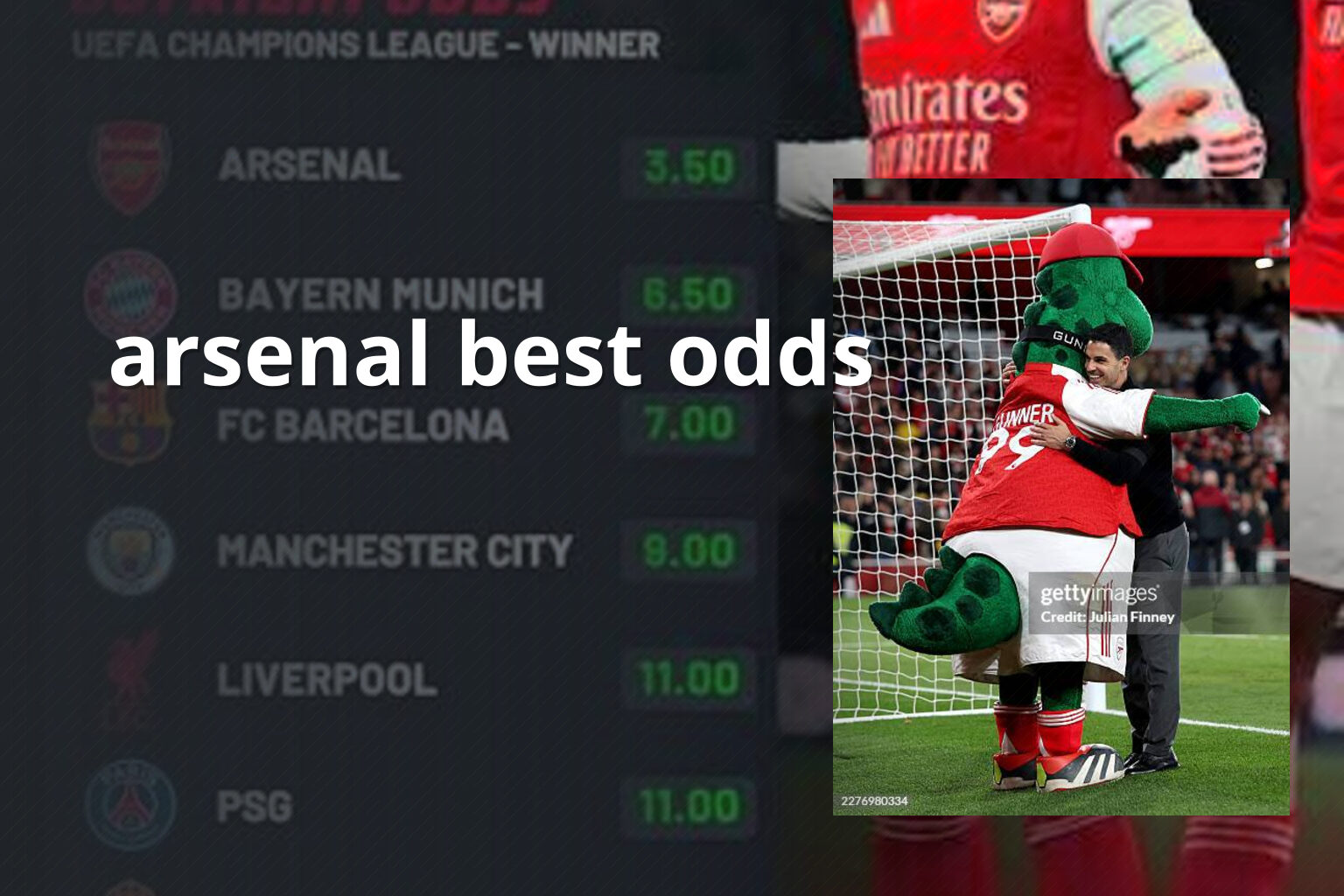 arsenal best odds - sportsbook