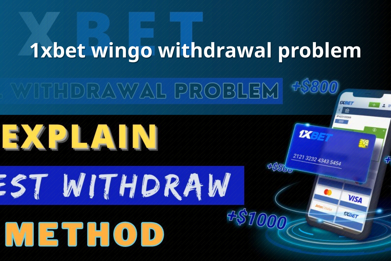 1xbet wingo withdrawal problem - online gaming transaction support