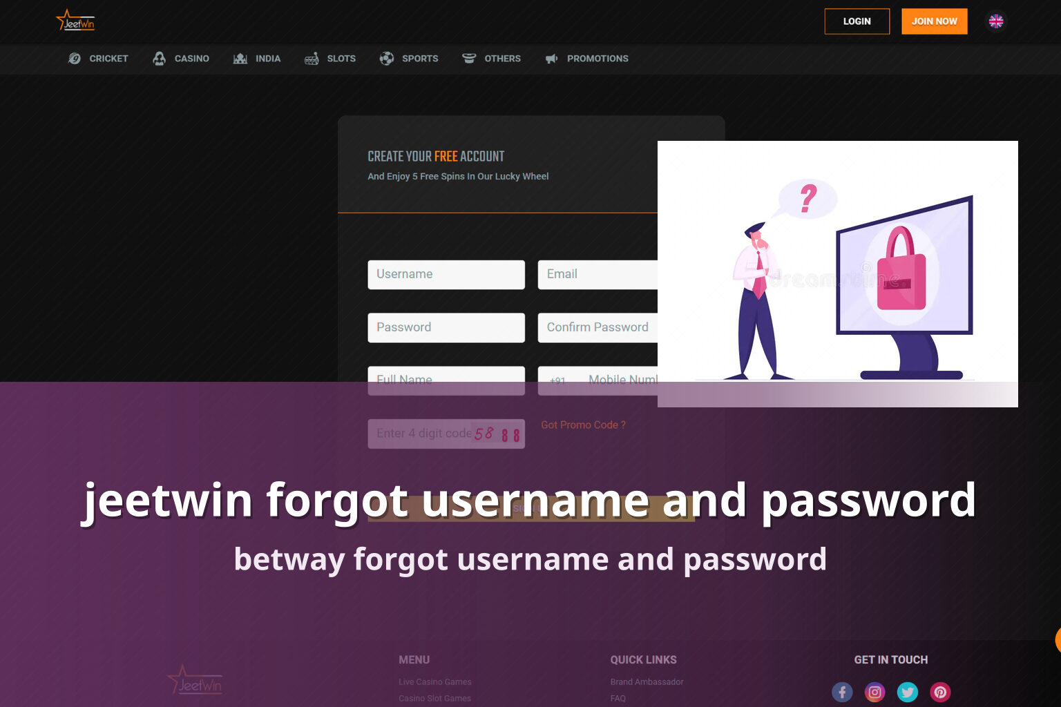 jeetwin forgot username and password betway forgot username and password