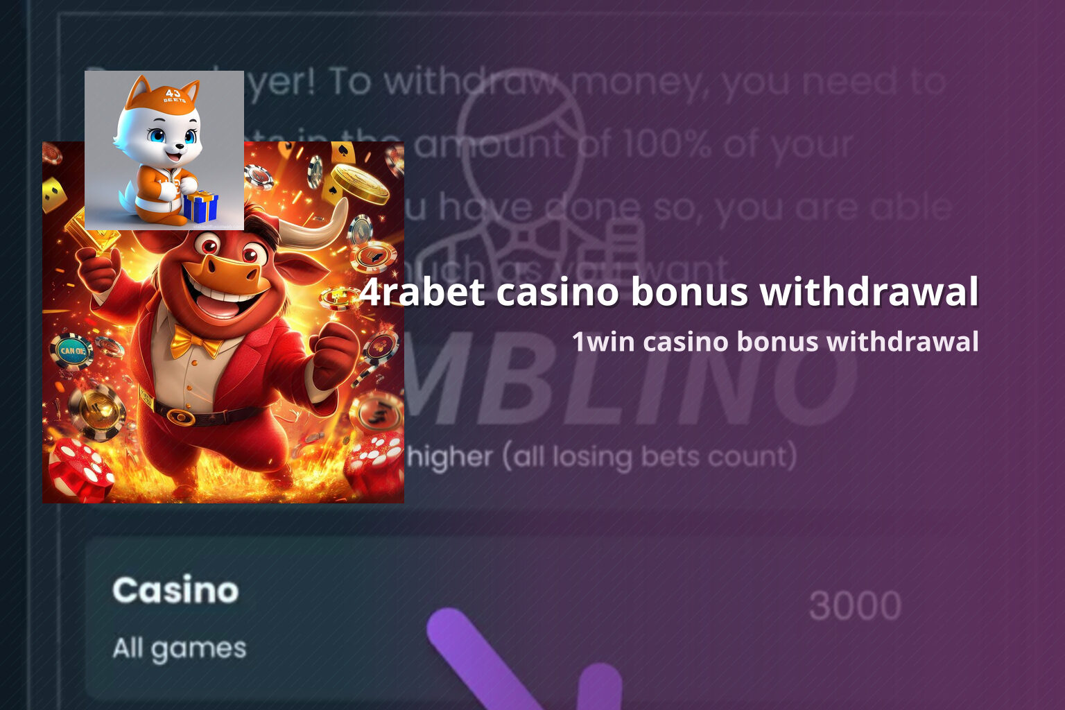 4rabet casino bonus withdrawal - gaming_brand