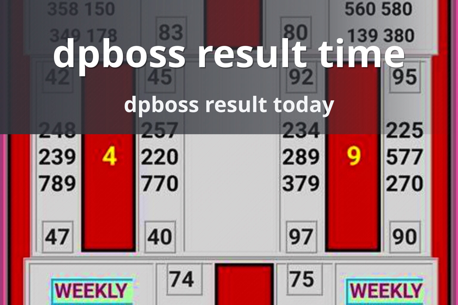 dpboss result time dpboss result today