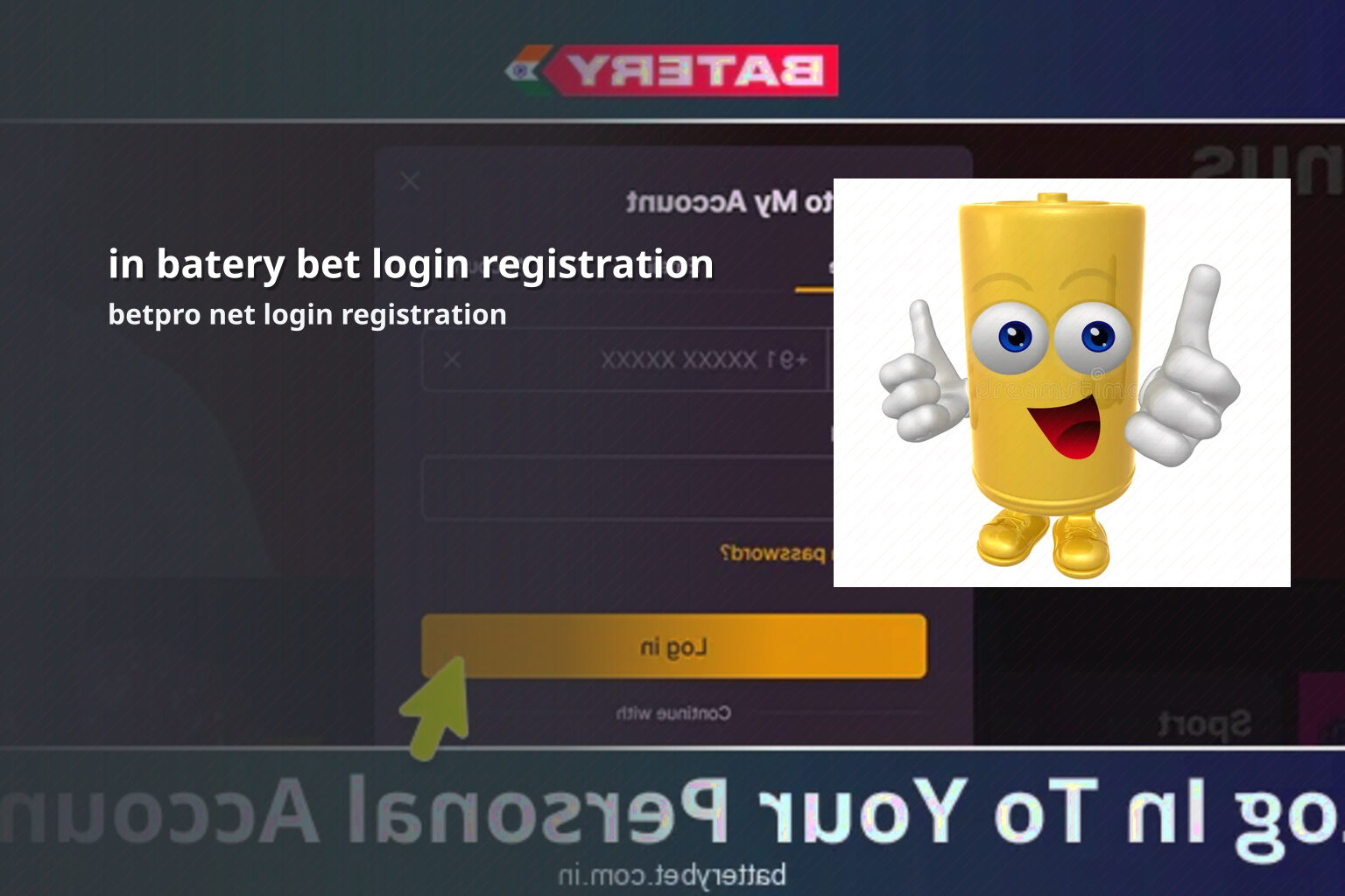 in batery bet login registration - gaming_brand