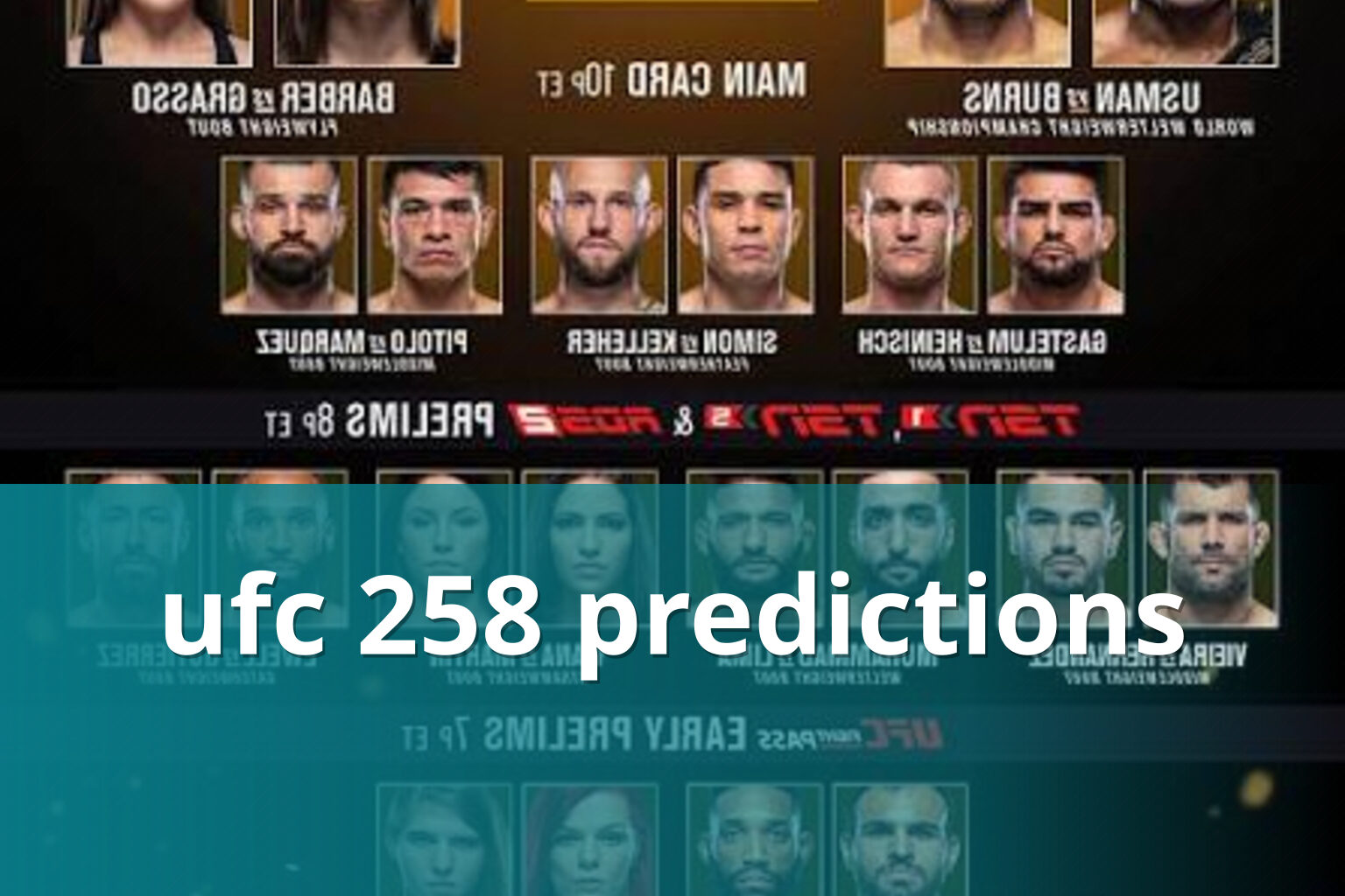 ufc 258 predictions - sportsbook