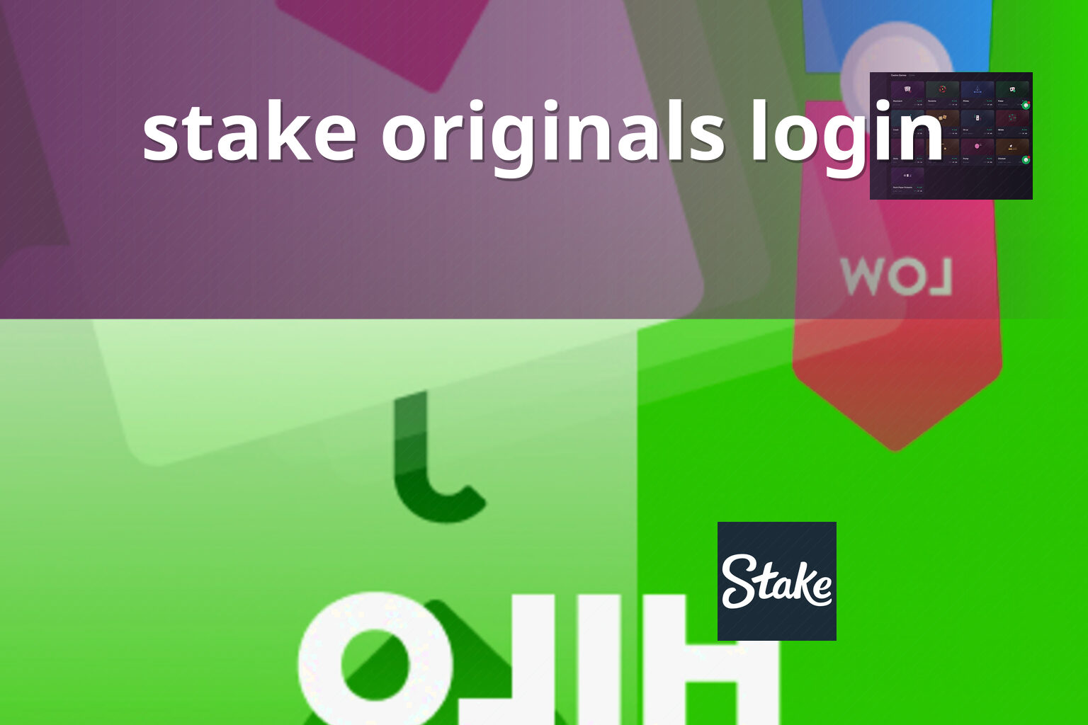 stake originals login - gaming_brand