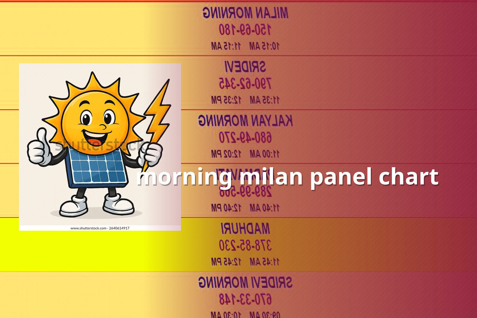 morning milan panel chart - matka_satta