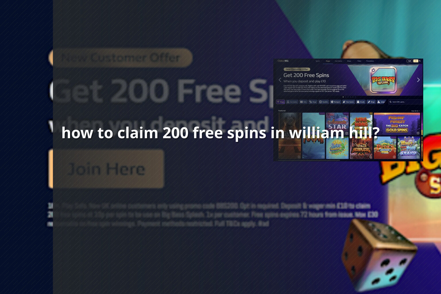 how to claim 200 free spins in william hill? - gaming_brand