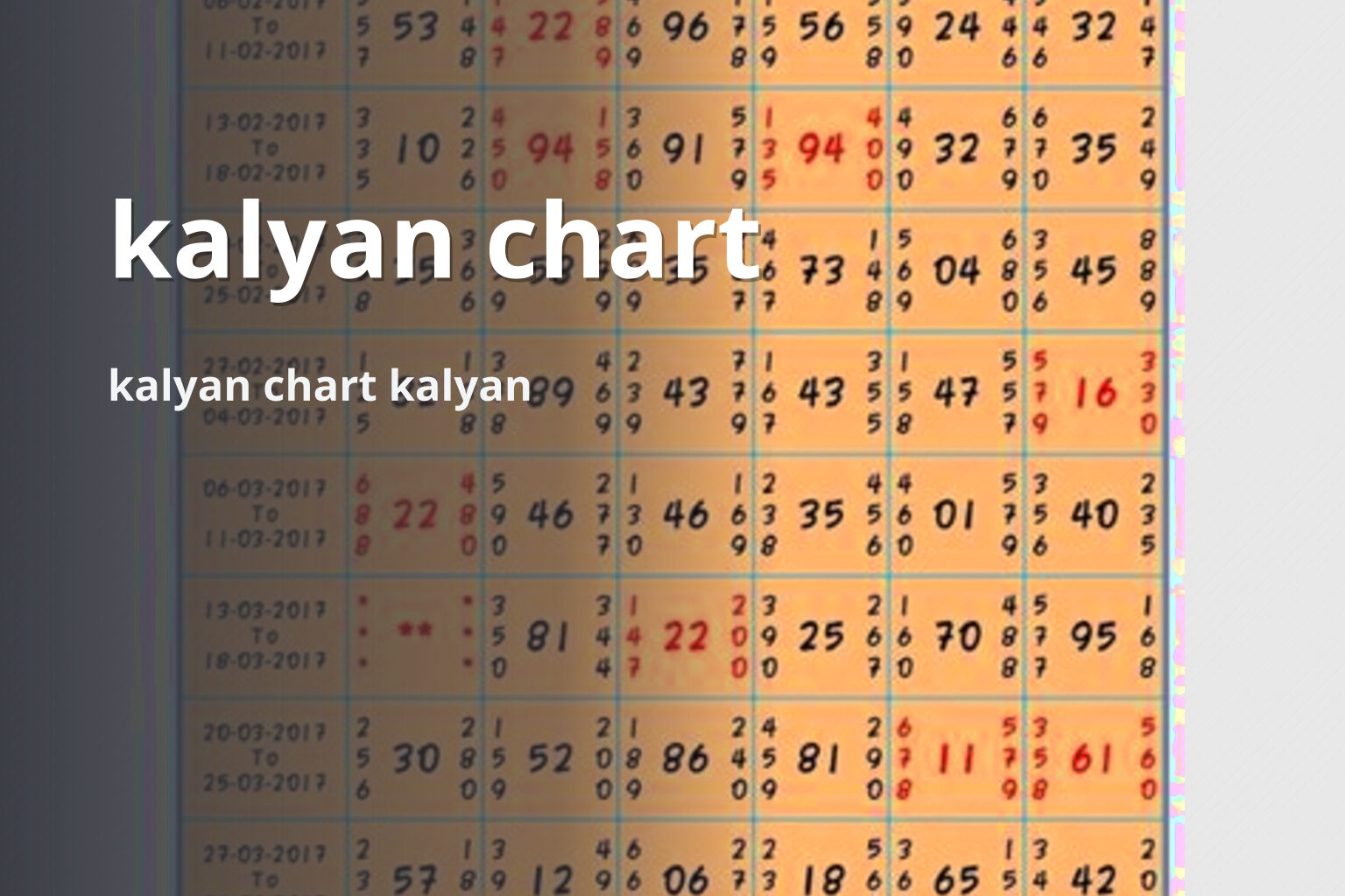 kalyan chart kalyan chart kalyan