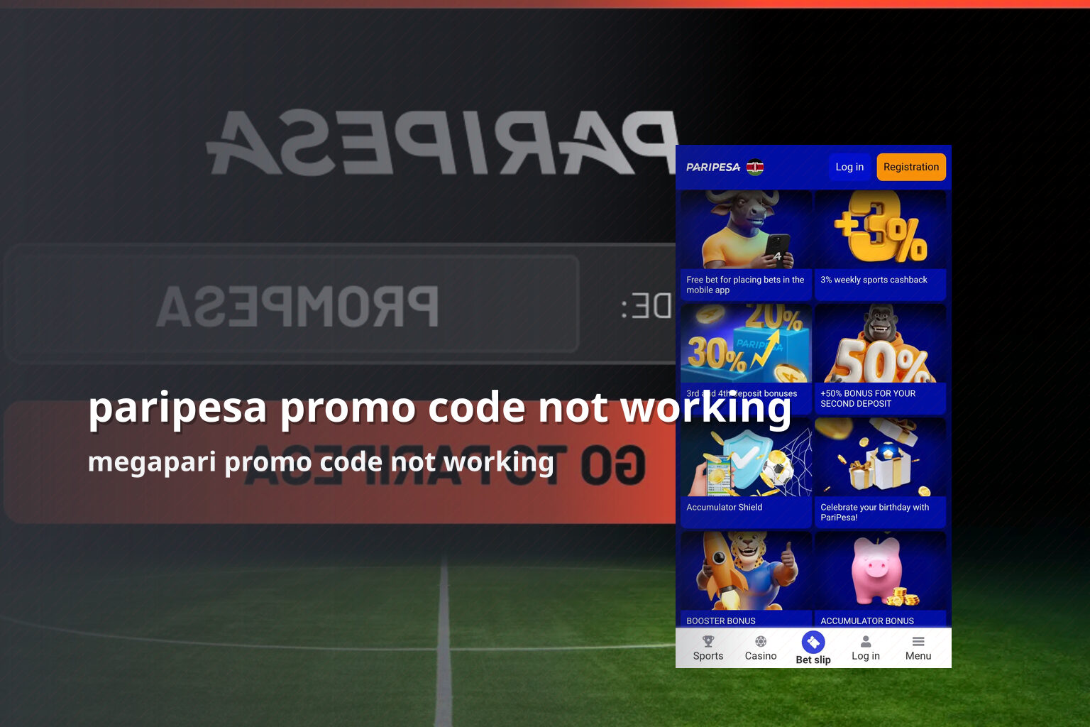 paripesa promo code not working - gaming_brand
