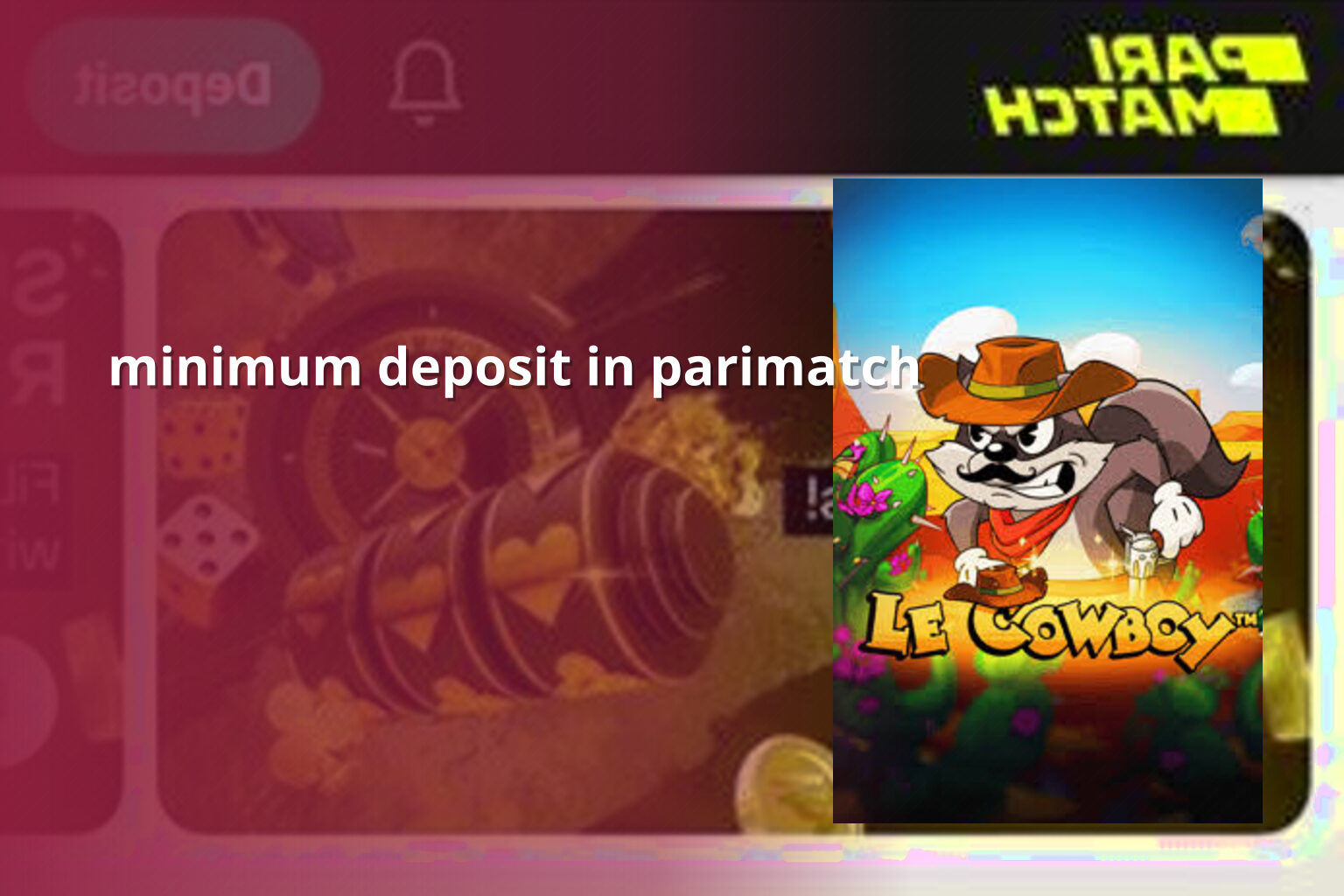 minimum deposit in parimatch - gaming_brand