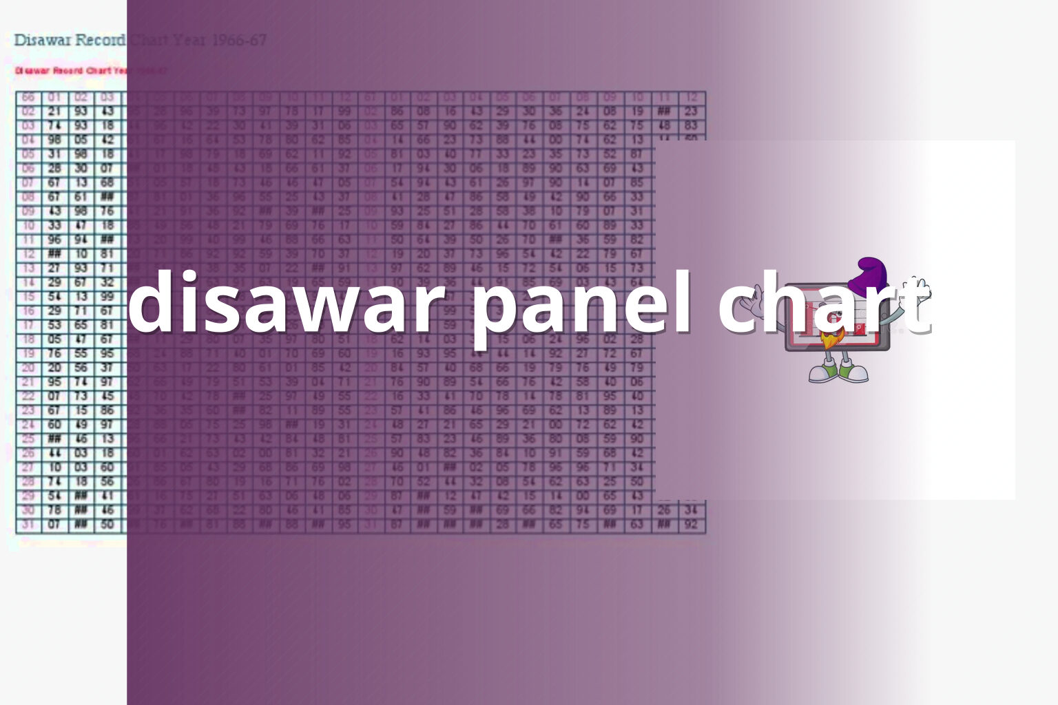 disawar panel chart - matka_satta