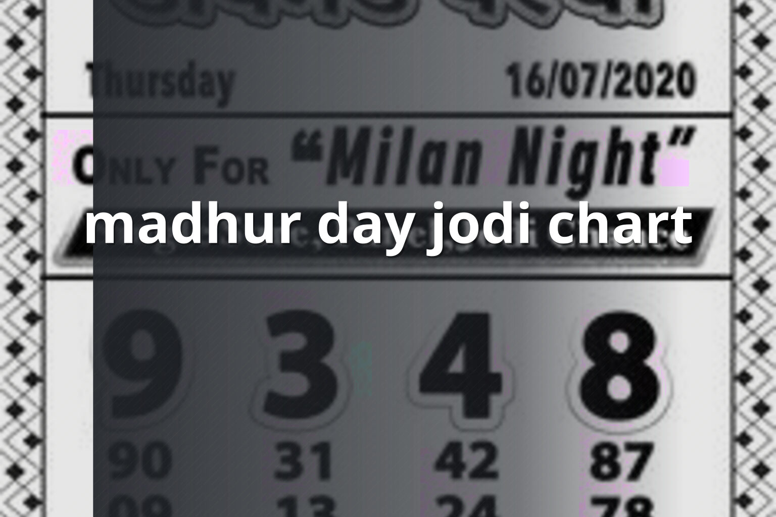 madhur day jodi chart - matka_satta