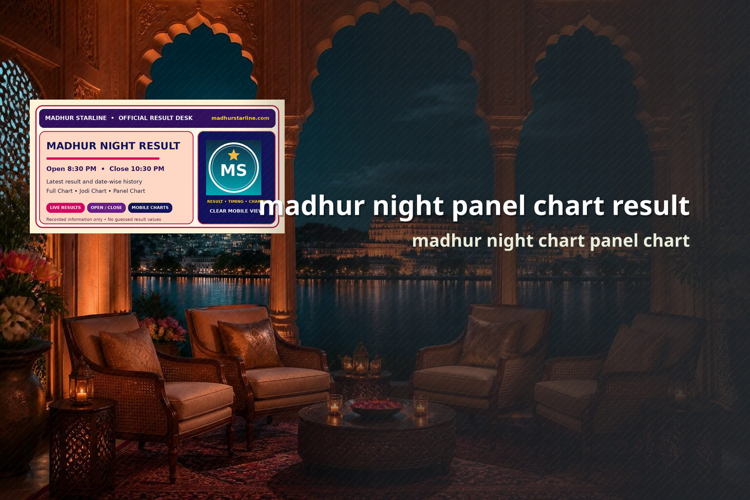 madhur night panel chart result madhur night chart panel chart