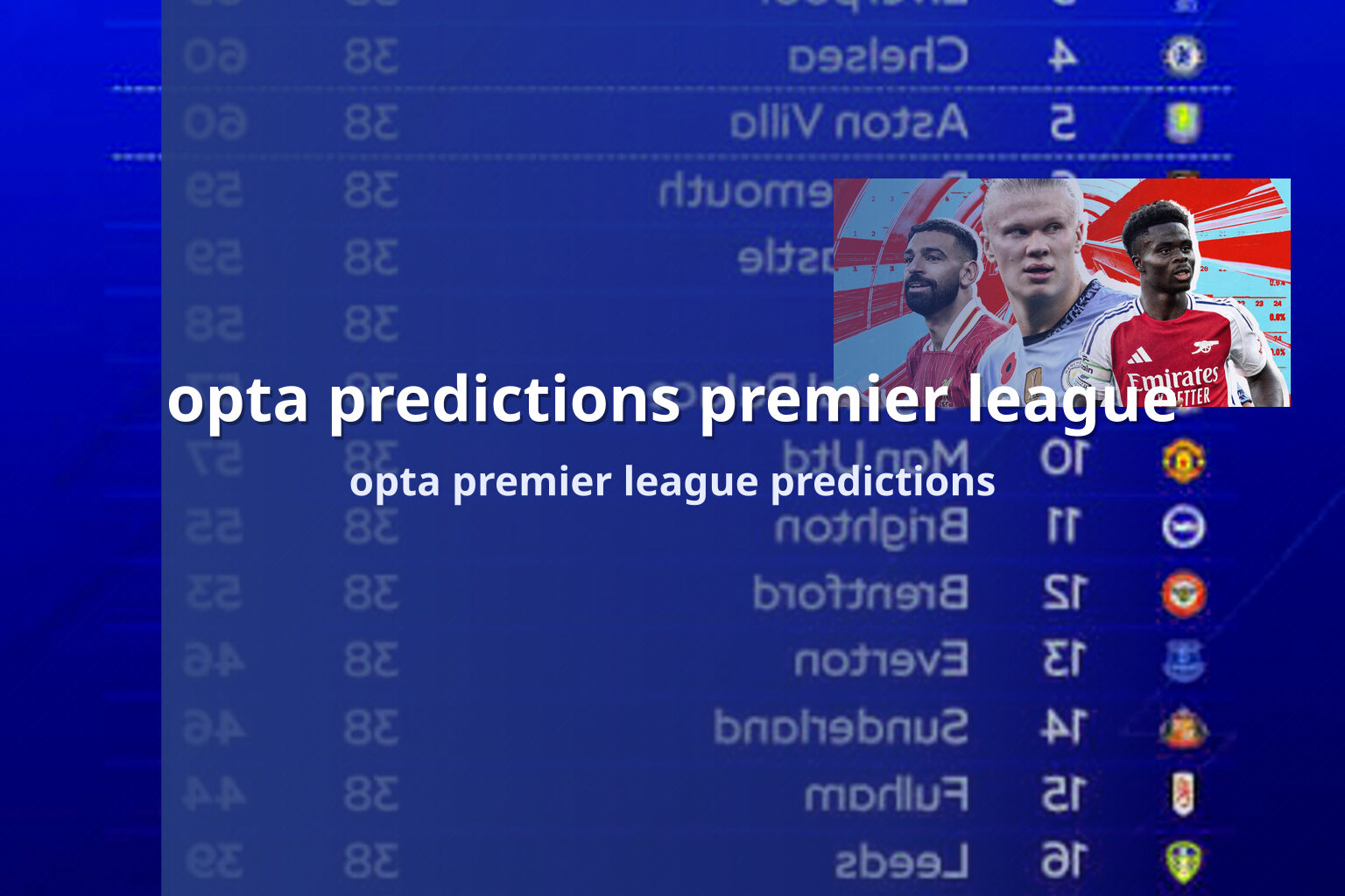 opta predictions premier league opta premier league predictions