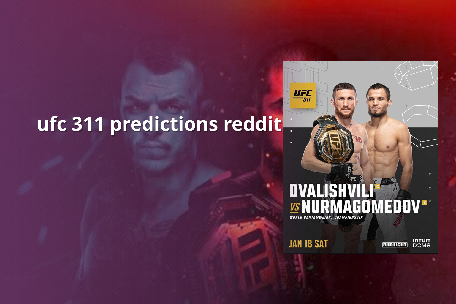 ufc 311 predictions reddit - sportsbook