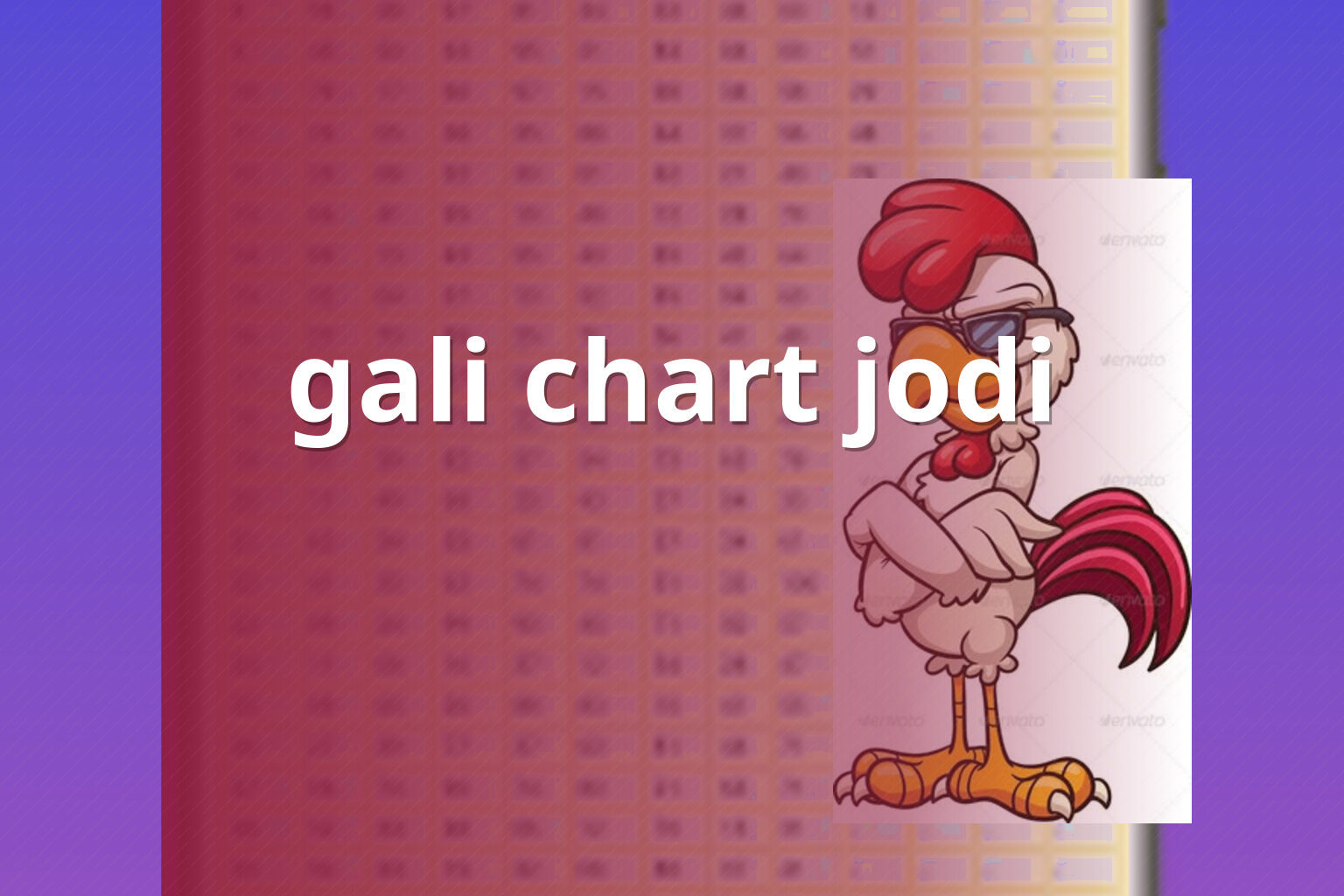 gali chart jodi - matka_satta