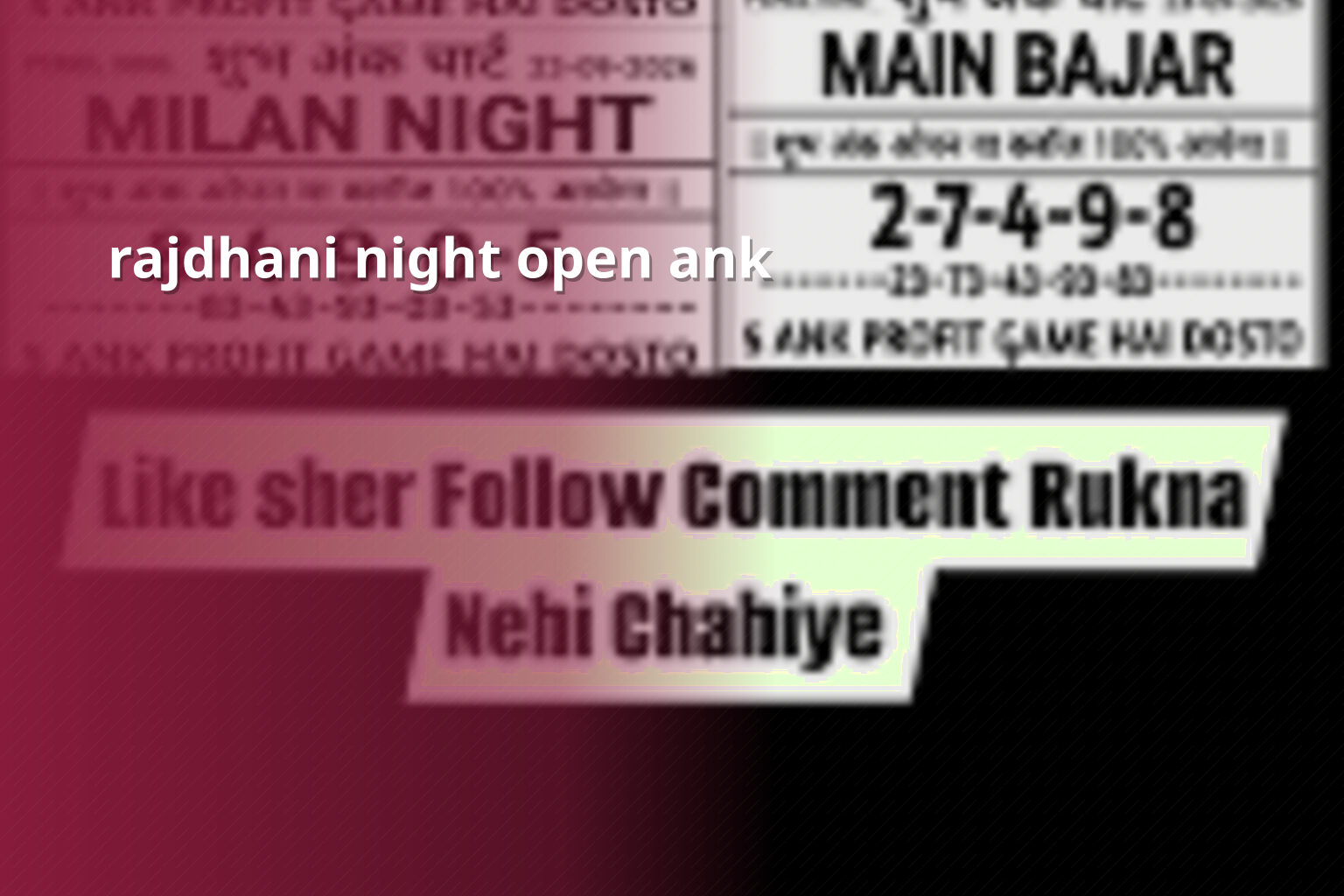 rajdhani night open ank - matka_satta
