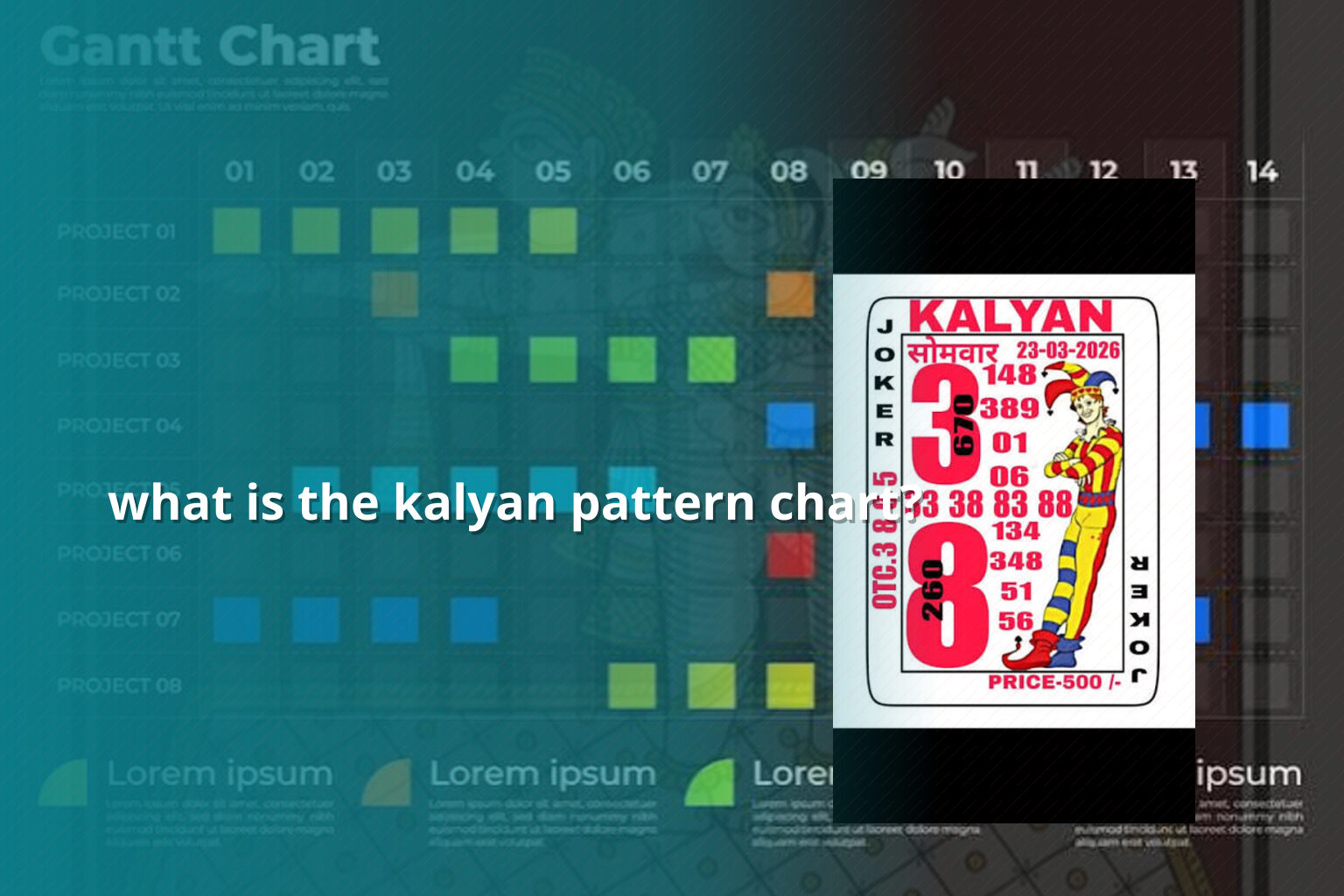 what is the kalyan pattern chart? - matka_satta