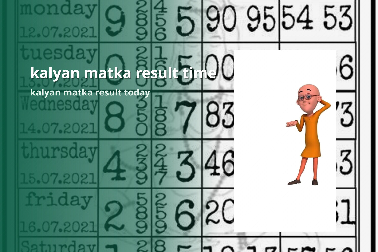 kalyan matka result time - matka_satta
